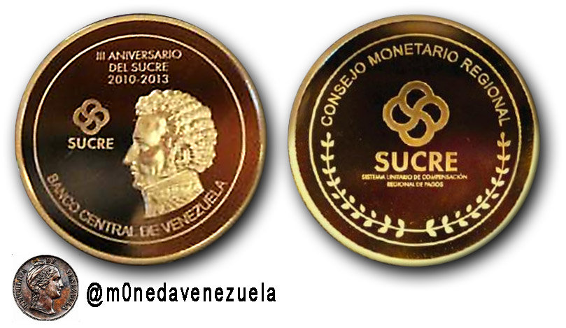 Medalla Conmemorativa del Tercer Aniversario de la creación del SUCRE (2013)