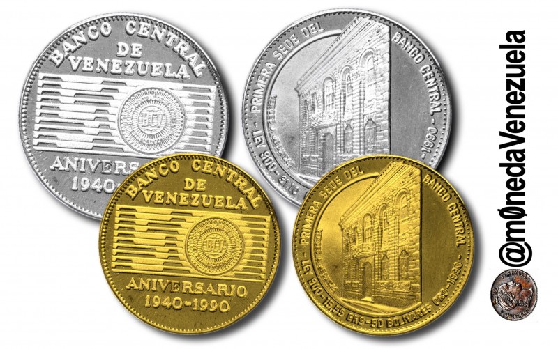 Monedas Conmemorativas de los 50 años de la Creación del Banco Central de Venezuela