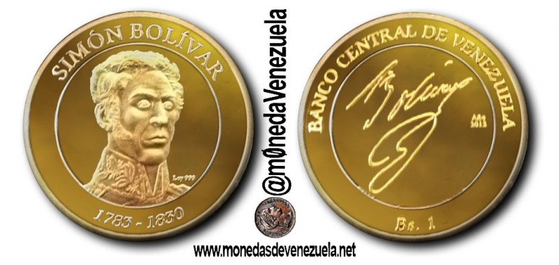 Monedas Conmemorativas en honor de El Libertador Simón Bolívar