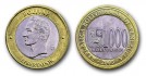 La Primera Moneda Bimetálica en el Mundo con la Efigie de Bolívar - Bs. 1000 del 2005